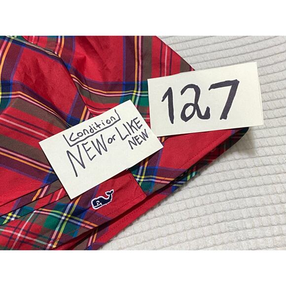 Girls Vineyard Vines Jolly Plaid Party Skirt Lighthouse Red sz Large -14- $65 - Picture 4 of 8